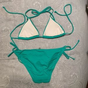 Victoria's Secret Swim - Victoria’s Secret Green Sequin String Bikini Victoria's Secret Swim - Victoria’s Secret Green Sequin String Bikini